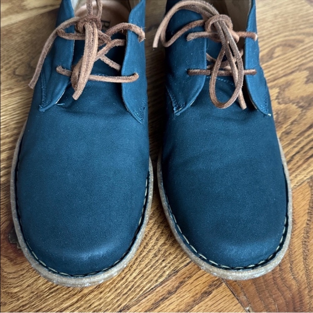 Born Nuala II Navy Sailor Nubuck Suede Leather Booties/Boots Sz 11 Women's Lace - Picture 3 of 11